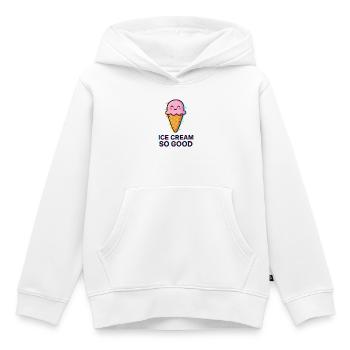 Eiscreme Genuss - Kinder Premium Organic Hoodie - Weiß - Vorne - AI Model Kid Female (0cm)