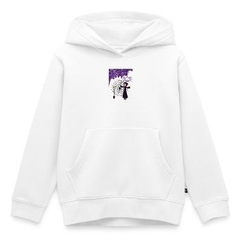 La Faucheuse dans la toile d’araignée - Sweat Premium à capuche enfant bio - blanc - Devant - AI Model Kid Female (0cm)