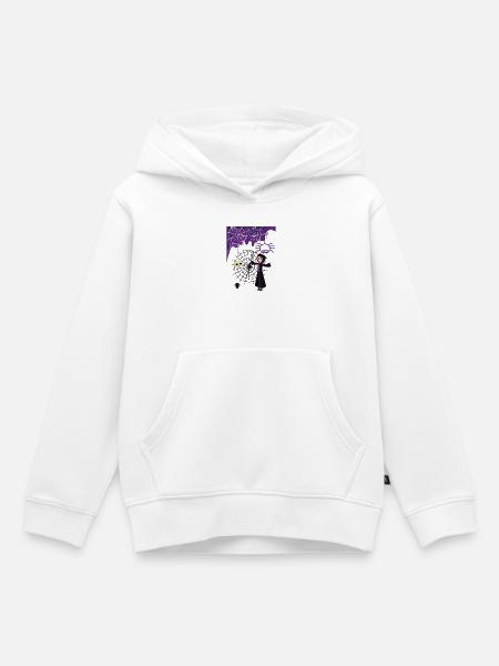 Grim Reaper im Spinnennetz - Kinder Premium Organic Hoodie - Weiß