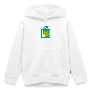 Los 46 - Kinder Premium Organic Hoodie - Weiß - Vorne - AI Model Kid Female (0cm)