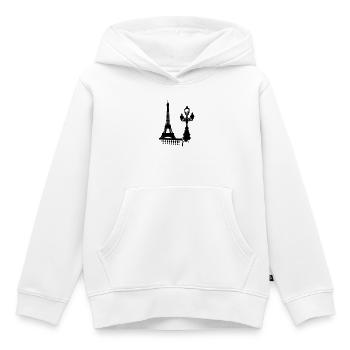 Paris - Kinder Premium Organic Hoodie - Weiß - Vorne - AI Model Kid Female (0cm)