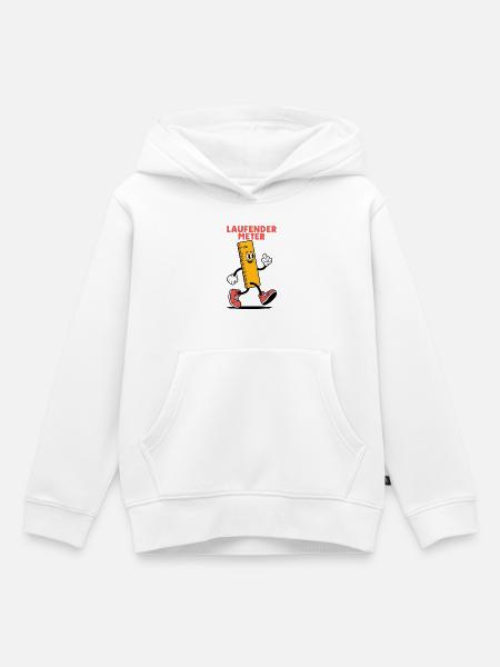 Lustiger Spruch für Kleine Laufender Meter - Kinder Premium Organic Hoodie - Weiß