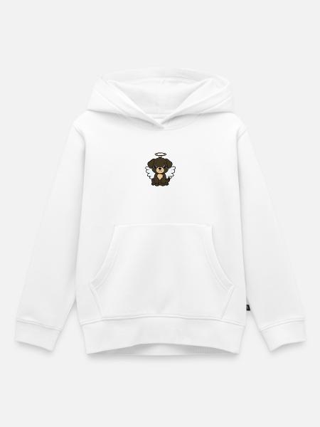 Hund mit Flügeln - Kinder Premium Organic Hoodie - Weiß