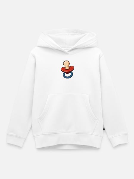 Schnuller Cartoon Babyspielzeug - Kinder Premium Organic Hoodie - Weiß