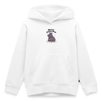 Hippopotamus Christmas Africa Zoo Merry Christmas - Kids Premium Organic Hoodie - white - Front - AI Model Kid Female (0cm)