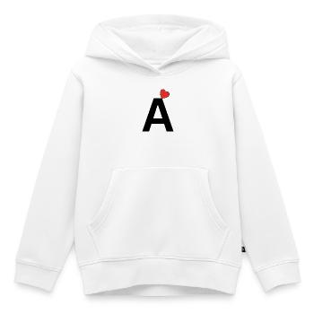 A - Sweat Premium à capuche enfant bio - blanc - Devant - AI Model Kid Female (0cm)