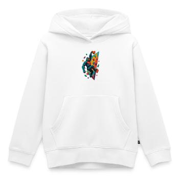 Bouldern Kletterkraft Gorilla Silberrücken Geschen - Kinder Premium Organic Hoodie - Weiß - Vorne - AI Model Kid Female (0cm)