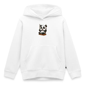Süßer Panda auf der Schaukel Cartoon Spielplatz - Kinder Premium Organic Hoodie - Weiß - Vorne - AI Model Kid Female (0cm)