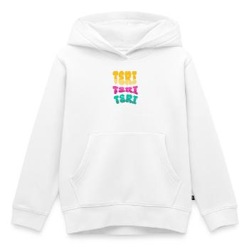 Teri - Sweat Premium à capuche enfant bio - blanc - Devant - AI Model Kid Female (0cm)