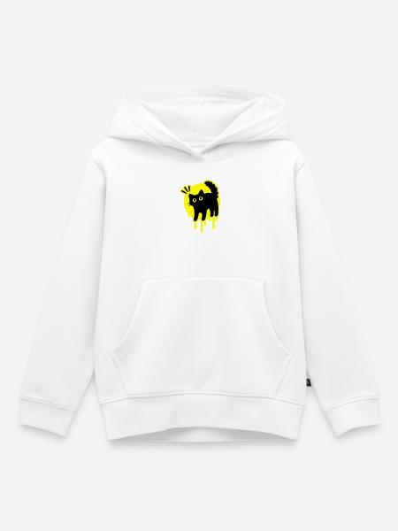 Kater Katze - Kinder Premium Organic Hoodie - Weiß