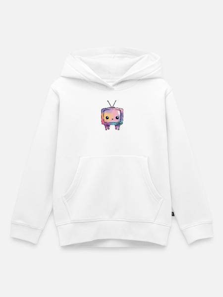 Pastell TV Kawaii Retro - Kinder Premium Organic Hoodie - Weiß