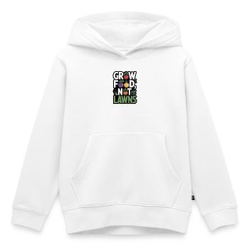Philosophie de vie de la permaculture pour les amoureux de la nature - Sweat Premium à capuche enfant bio - blanc - Devant - AI Model Kid Female (0cm)