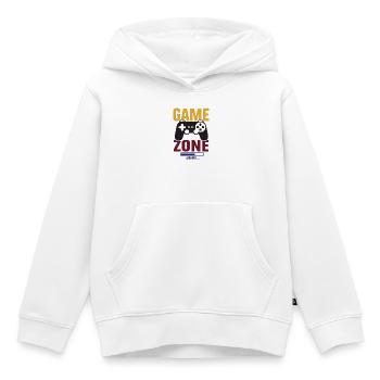 Gamer – Game Zone - Kinder Premium Organic Hoodie - Weiß - Vorne - AI Model Kid Female (0cm)