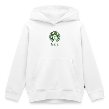 Gaïa - Mère Nature - Arbre de Vie - Sweat Premium à capuche enfant bio - blanc - Devant - AI Model Kid Female (0cm)