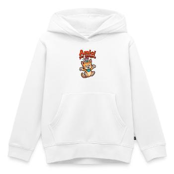 Freunde für immer Kätzchen und Maus - Kinder Premium Organic Hoodie - Weiß - Vorne - AI Model Kid Female (0cm)