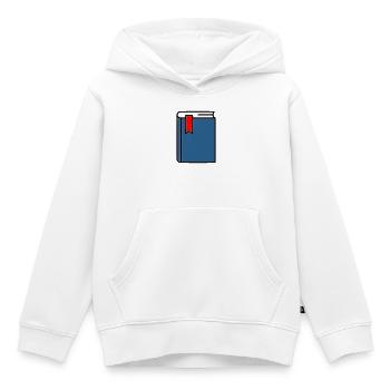 Journal relié de la Bible à livres épais - Sweat Premium à capuche enfant bio - blanc - Devant - AI Model Kid Female (0cm)