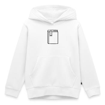 Icône de marque-page du carnet - Sweat Premium à capuche enfant bio - blanc - Devant - AI Model Kid Female (0cm)