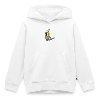 Émeute de la calopsitte jaune - Sweat Premium à capuche enfant bio - blanc - Devant - AI Model Kid Female (0cm)