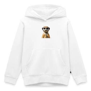 Meerkat Meerkat Sweet Suricate Mongoose - Kids Premium Organic Hoodie - white - Front - AI Model Kid Female (0cm)