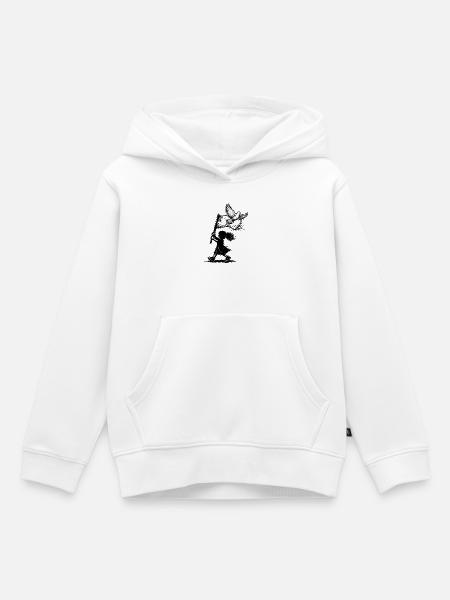 Taube der Freiheit - Kinder Premium Organic Hoodie - Weiß