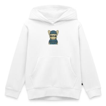 Frenchie Pflegekraft OP Maske - Kinder Premium Organic Hoodie - Weiß - Vorne - AI Model Kid Female (0cm)