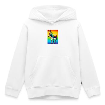 Esel-Maultier - Kinder Premium Organic Hoodie - Weiß - Vorne - AI Model Kid Female (0cm)