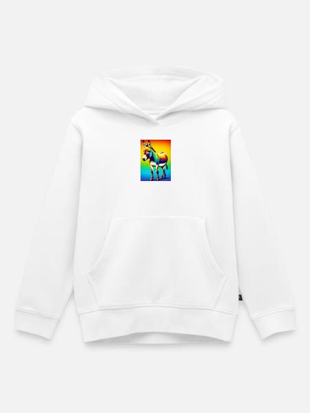 Esel-Maultier - Kinder Premium Organic Hoodie - Weiß