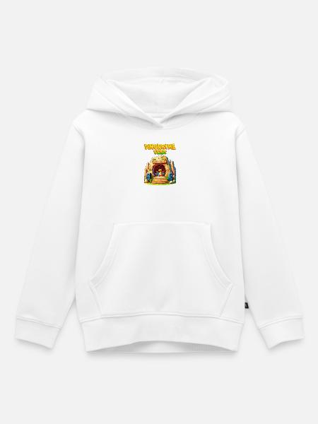 DinoRhyme Fest - Kinder Premium Organic Hoodie - Weiß