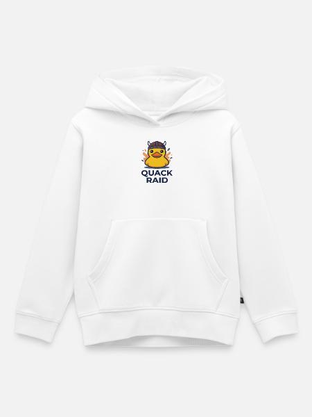 Wikinger-Ente: Quack-Überfall - Kinder Premium Organic Hoodie - Weiß