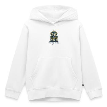 Katze Thron Personal Spruch - Kinder Premium Organic Hoodie - Weiß - Vorne - AI Model Kid Female (0cm)