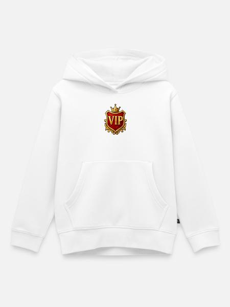 VIP Wappen Krone Emblem - Kinder Premium Organic Hoodie - Weiß