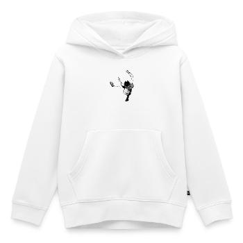 Klettermotiv für helle Produkte - Kinder Premium Organic Hoodie - Weiß - Vorne - AI Model Kid Female (0cm)