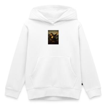 Mona Lisa betupfen Leonardo Da Vinci Mona Lisa - Kinder Premium Organic Hoodie - Weiß - Vorne - AI Model Kid Female (0cm)