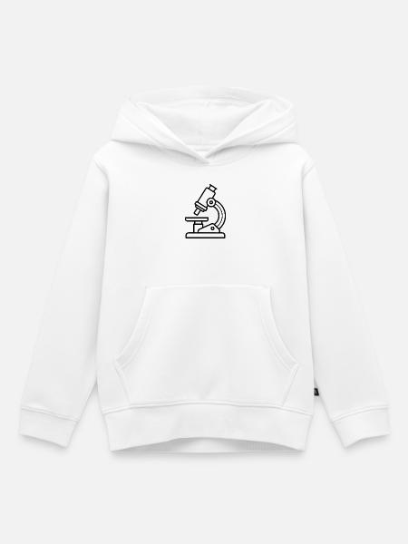 Mikroskop - Kinder Premium Organic Hoodie - Weiß