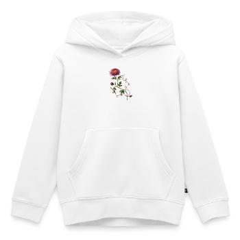 Chrysanthème avec baies dans le style zen - Sweat Premium à capuche enfant bio - blanc - Devant - AI Model Kid Female (0cm)