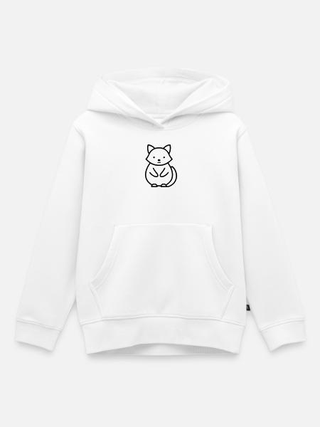 Waschbär - Kinder Premium Organic Hoodie - Weiß