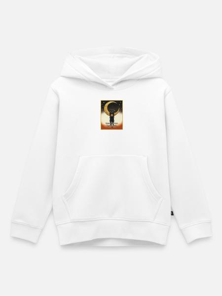 Kaum hängende Katze - Kinder Premium Organic Hoodie - Weiß