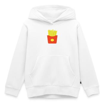 Frites - Sweat Premium à capuche enfant bio - blanc - Devant - AI Model Kid Female (0cm)