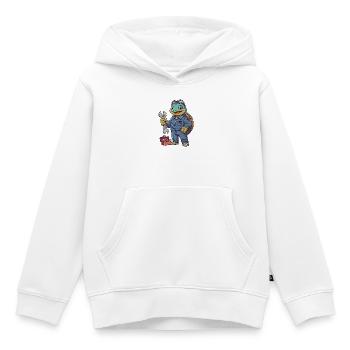 Schildkröte Mechanikerheld - Kinder Premium Organic Hoodie - Weiß - Vorne - AI Model Kid Female (0cm)