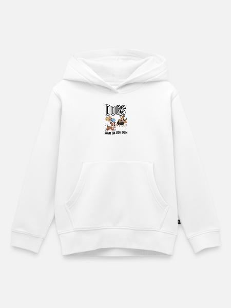 Hunde räumen Müll weg - Kinder Premium Organic Hoodie - Weiß