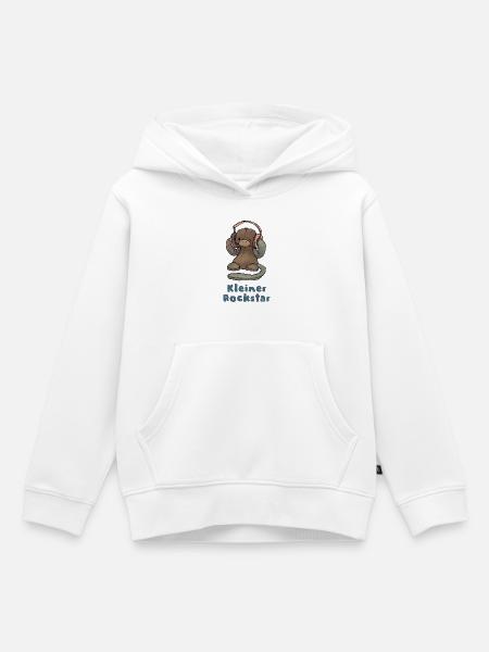 Anouk Kleiner Rockstar Mit Affi - Kinder Premium Organic Hoodie - Weiß