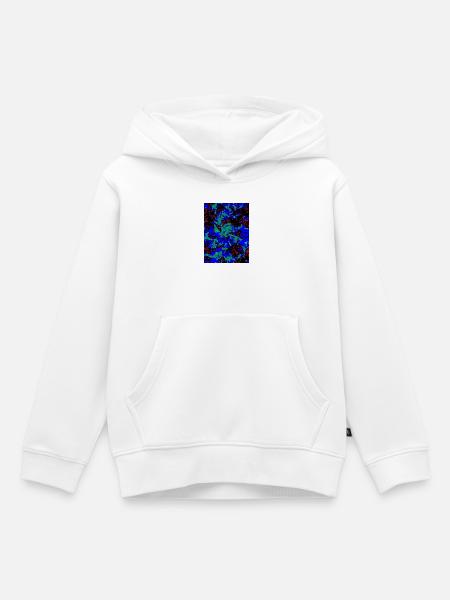 Neon Bloom Nebel - Kinder Premium Organic Hoodie - Weiß