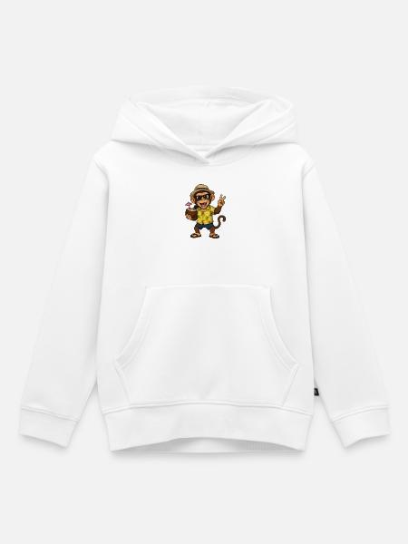 Tropischer Monkey Party - Hawaii Vibes - Kinder Premium Organic Hoodie - Weiß