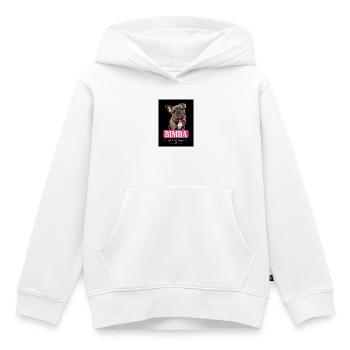 Fille PDG de la sieste - Sweat Premium à capuche enfant bio - blanc - Devant - AI Model Kid Female (0cm)