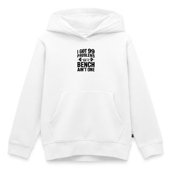 Ich habe 99 Aufgaben, aber eine Bank ist keine davon - Kinder Premium Organic Hoodie - Weiß - Vorne - AI Model Kid Female (0cm)