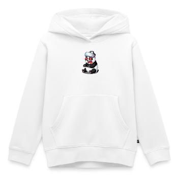 Panda - Kids Premium Organic Hoodie - white - Front - AI Model Kid Female (0cm)