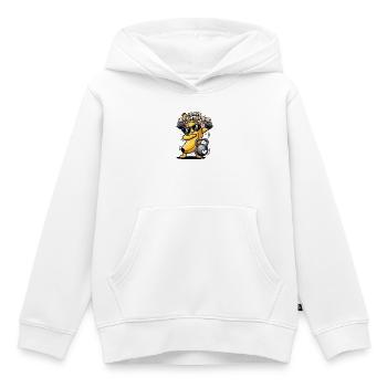 Banana Bodybuilding Pop Fun - Kids Premium Organic Hoodie - white - Front - AI Model Kid Female (0cm)