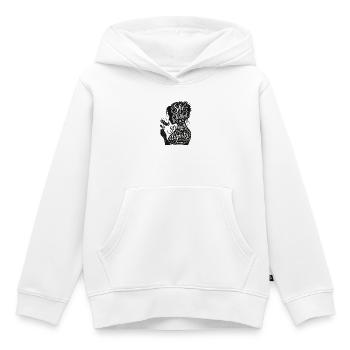 Strength and Dignity Silhouette - Kids Premium Organic Hoodie - white - Front - AI Model Kid Female (0cm)