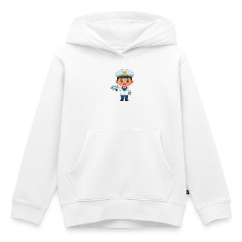 Little pilot with airplane - Kids Premium Organic Hoodie - white - Front - AI Model Kid Female (0cm)