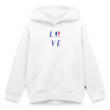 France Frankreich Trikolore Logo - Kinder Premium Organic Hoodie - Weiß - Vorne - AI Model Kid Female (0cm)